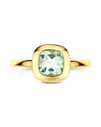 14K Geelgouden Ring Groen Amethist 4033670