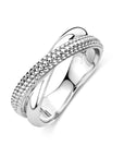 Zilveren gerhodineerde ring voor dames 1341933