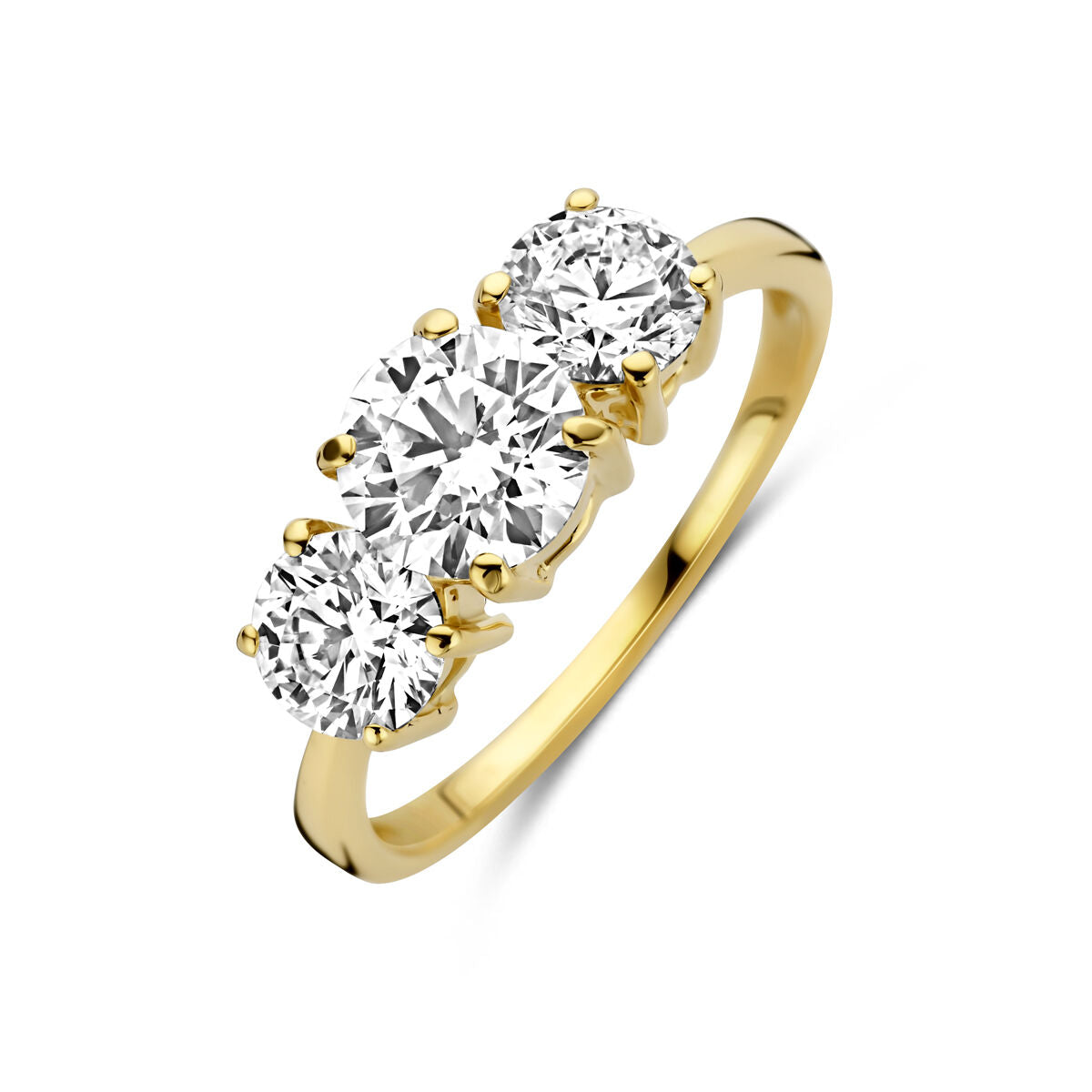 Fantasy Collection Trilogie ring lab grown diamant 2.20ct g vs 14K geelgoud