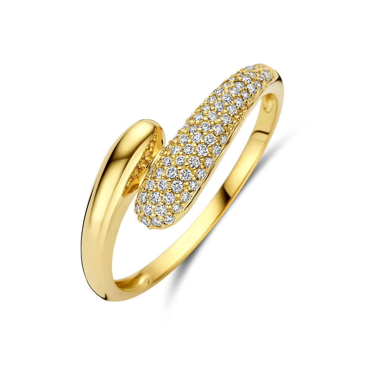 Ring diamant 0.15ct h si 14K geelgoud