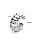 Zilveren gerhodineerde ear cuff 13 mm - 1342133