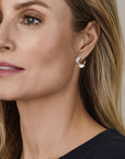 Zilveren gerhodineerde klapoorringen zirkonia poli/mat 21,5 mm - 1341186
