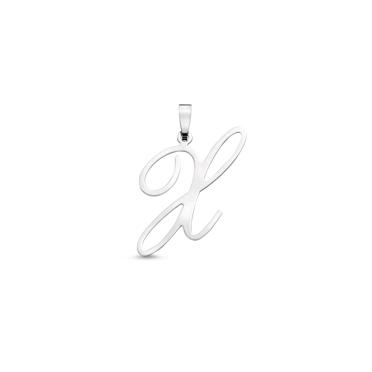 Hanger sierletter X 20 mm zilver #Letter_X