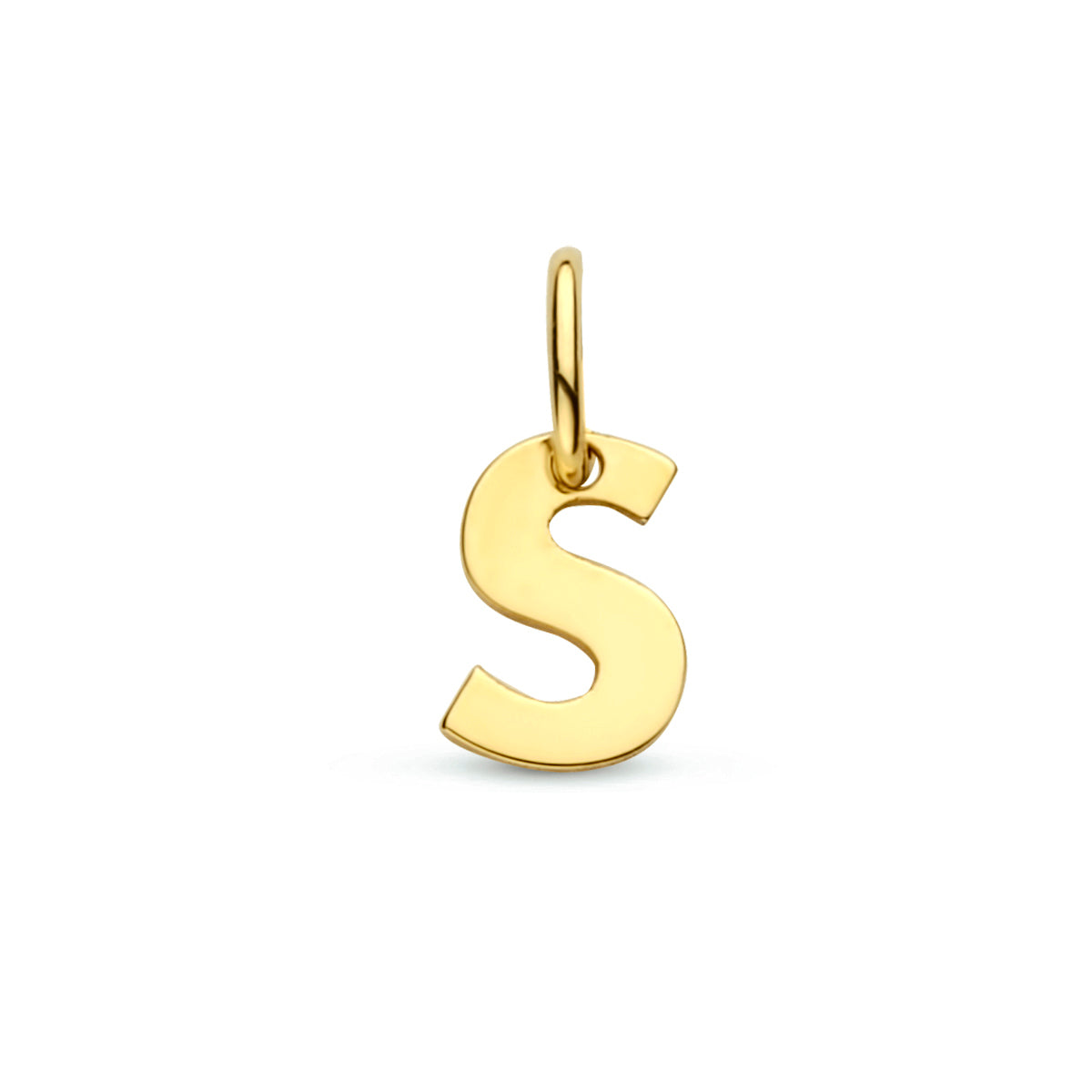Hanger letter S 9K geelgoud #Letter_S