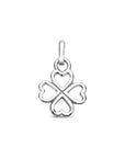 Zilveren gerhodineerde hanger klavertje 17 mm - 1341923 - PansiteNederland.nl