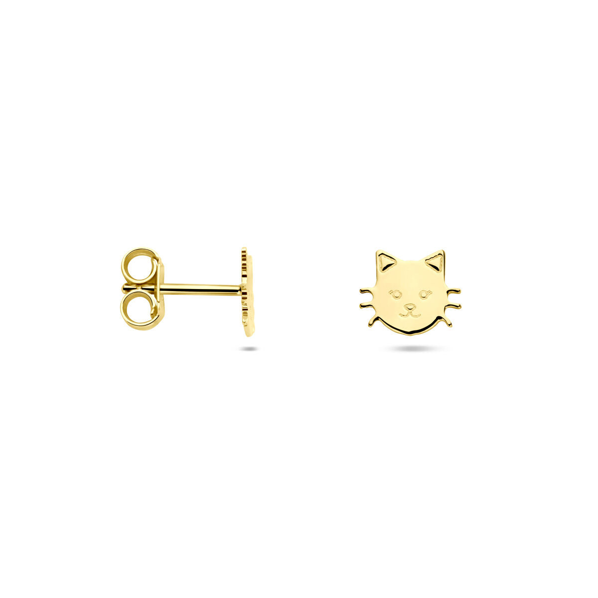 14K geelgouden oorknoppen kat 7 mm - 4034640 - PansiteNederland.nl
