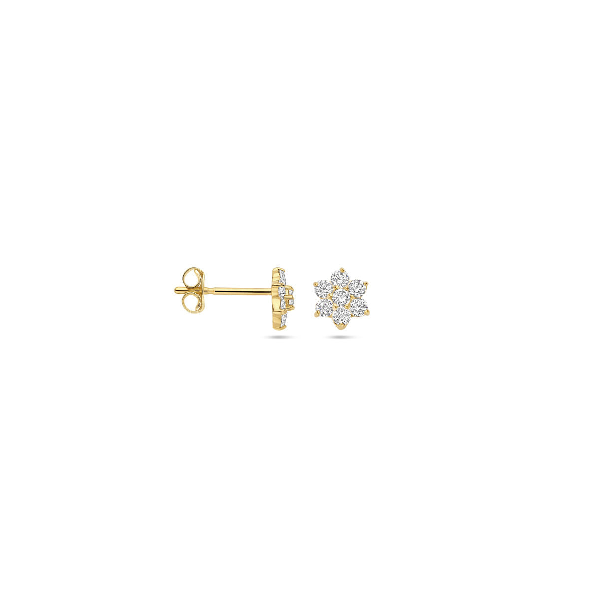 9K Geelgouden 9k oorknoppen zirkonia 6 mm - 8000265