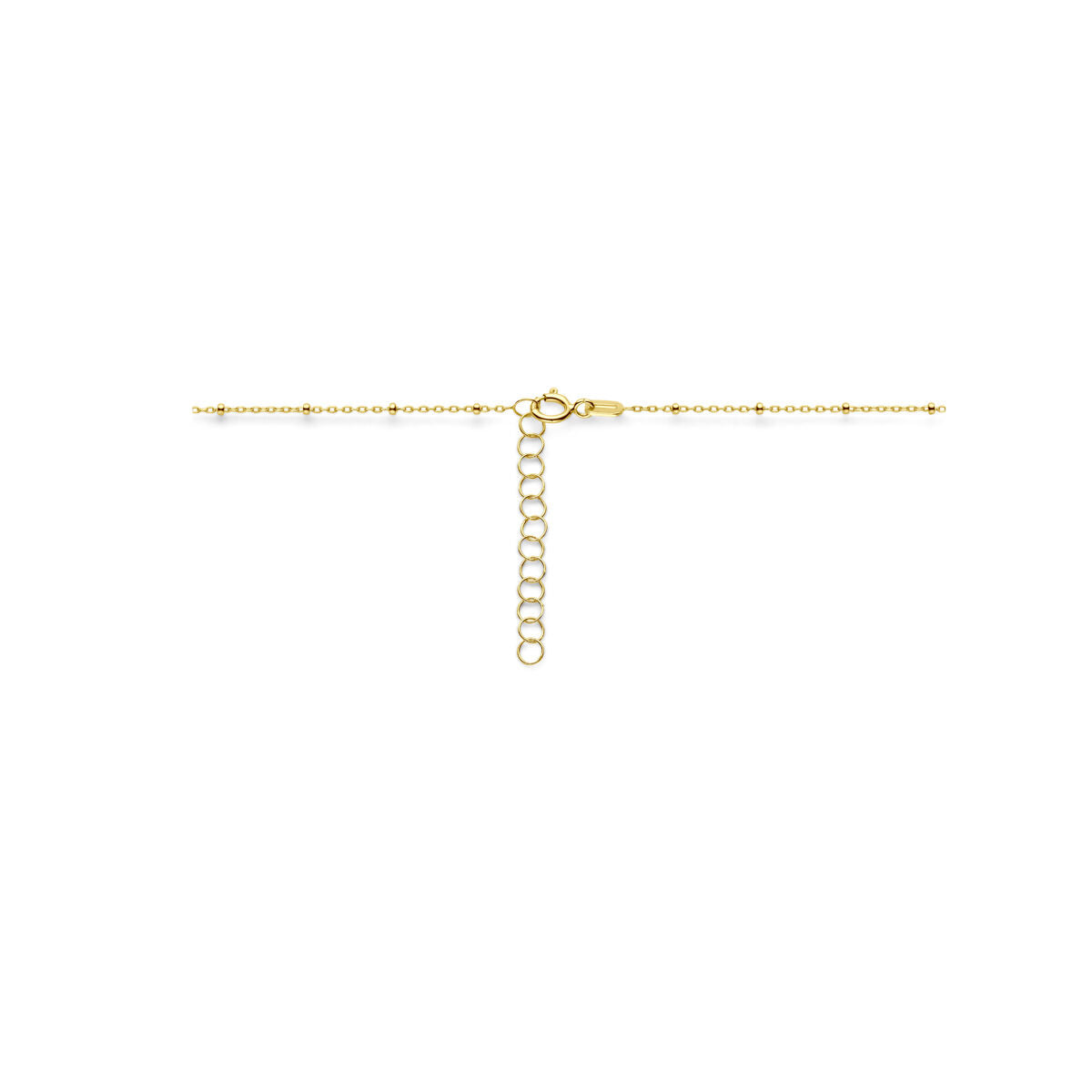 9k collier bolletjes 41 + 3 cm 9K geel