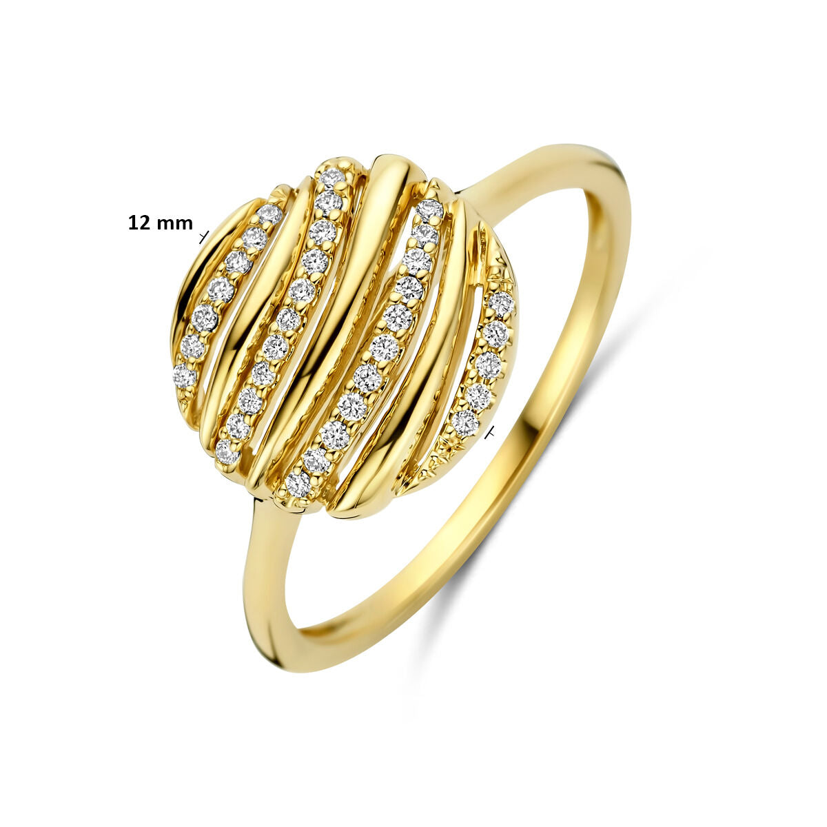 Ring diamant 0.09ct h si 14K geelgoud