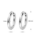 Zilveren gerhodineerde klapoorringen 20,5 mm - 1342002