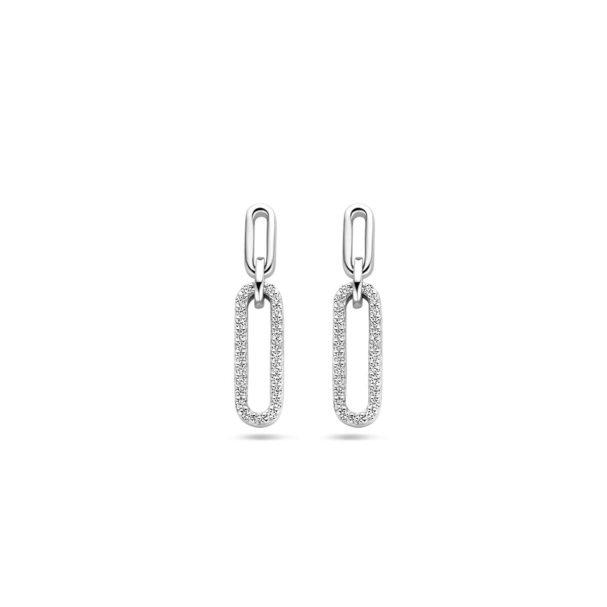 Fantasy Collection Hangende oorbellen zirkonia zilver