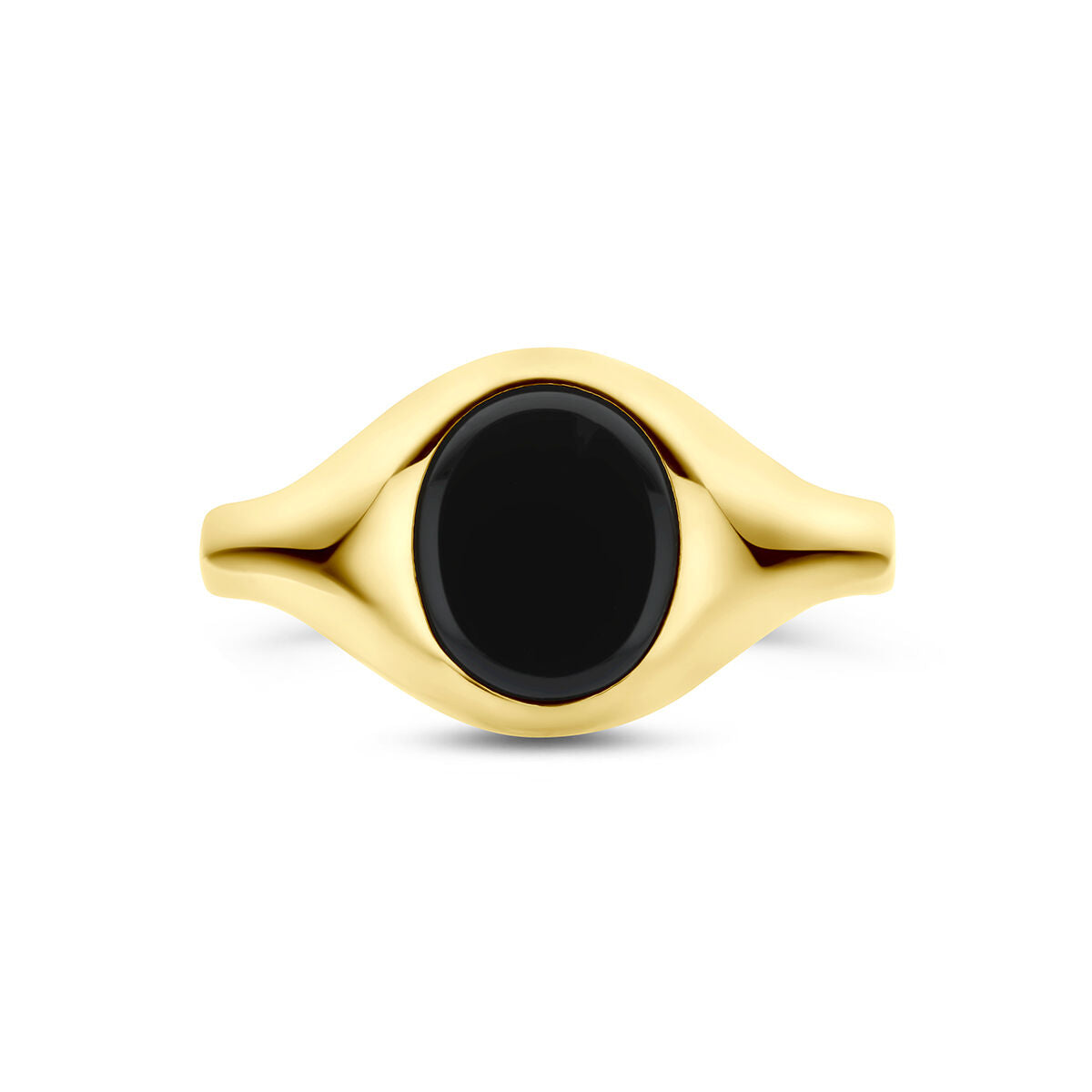 Ring onyx 9K geelgoud