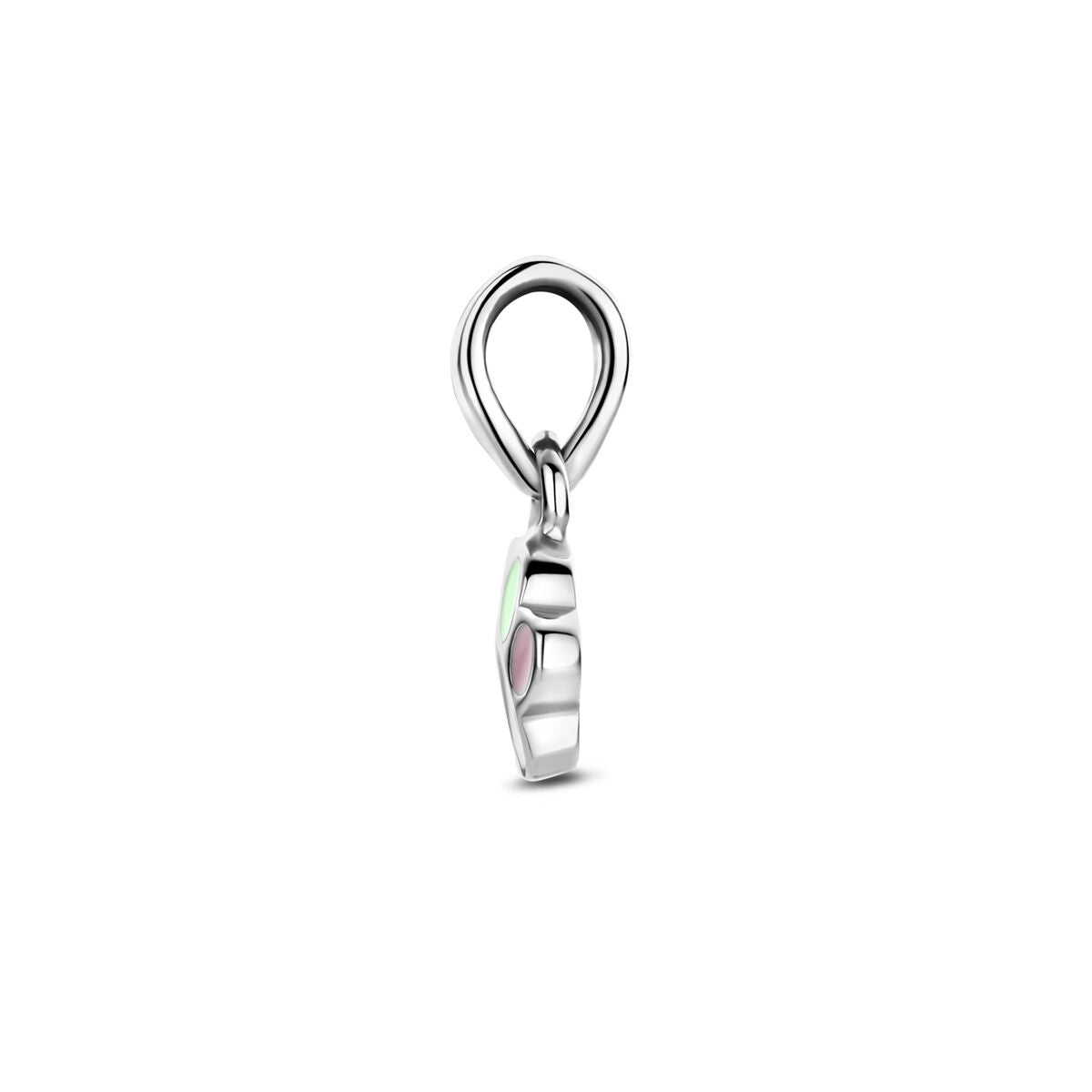 Zilveren gerhodineerde hanger emaille hondenpoot 12 mm - 1341193 - PansiteNederland.nl