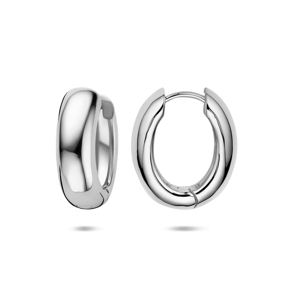 Zilveren gerhodineerde klapoorringen 20 mm - 1341307