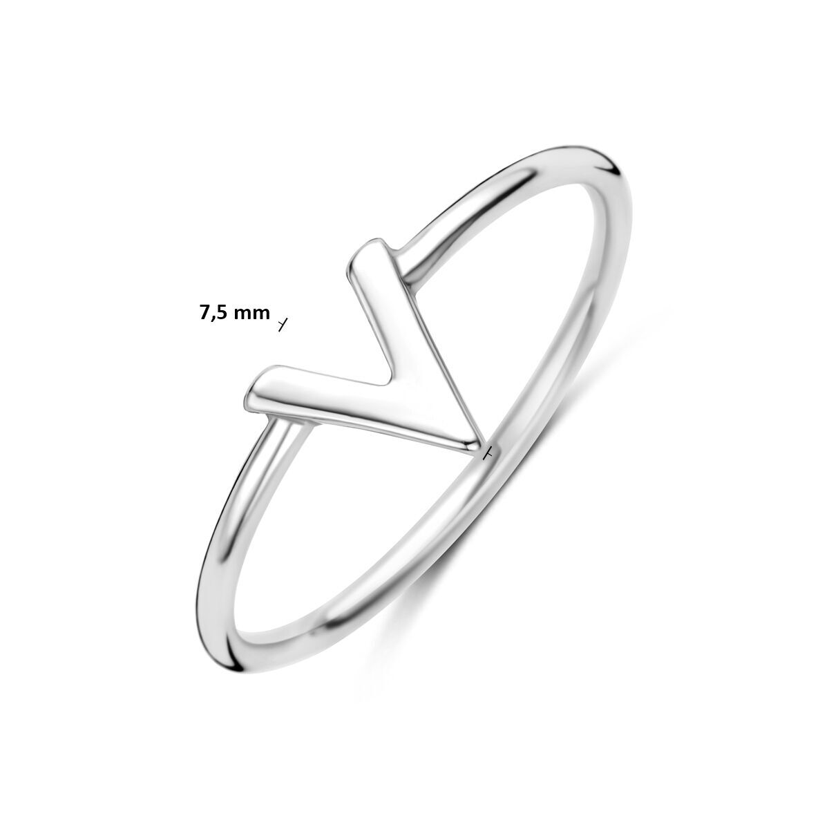 Ring zilver gerhodineerd