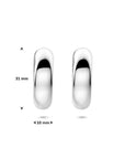 Edelstalen stekeroorringen 31 mm - 6506205