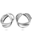 Zilveren gerhodineerde klapoorringen zirkonia poli/mat 21,5 mm - 1341186