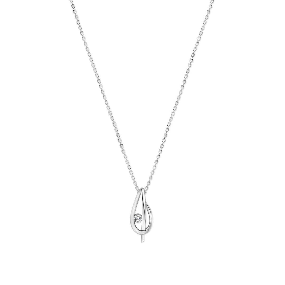 Fantasy Collection Gerhodineerd Zilveren Ketting met Zirkonia 1340071
