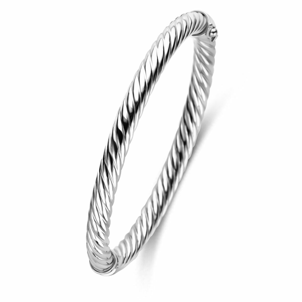Fantasy Collection Bangle gedraaid 6 mm 60 mm zilver