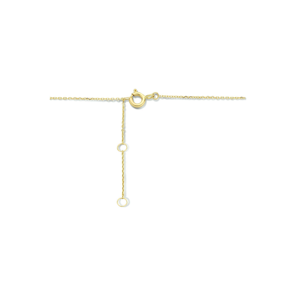9k collier hartjes 40 - 42 - 44 cm 9K geel