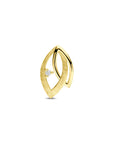 14K geelgouden hanger poli/mat diamant 0.02ct h si 15,5 mm - 4034619 - PansiteNederland.nl