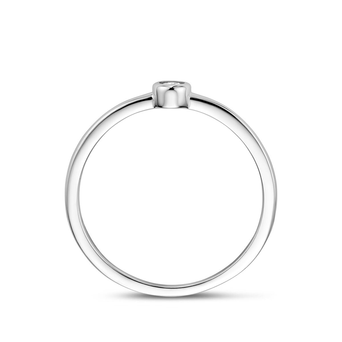 Ring zirkonia zilver gerhodineerd 1343644