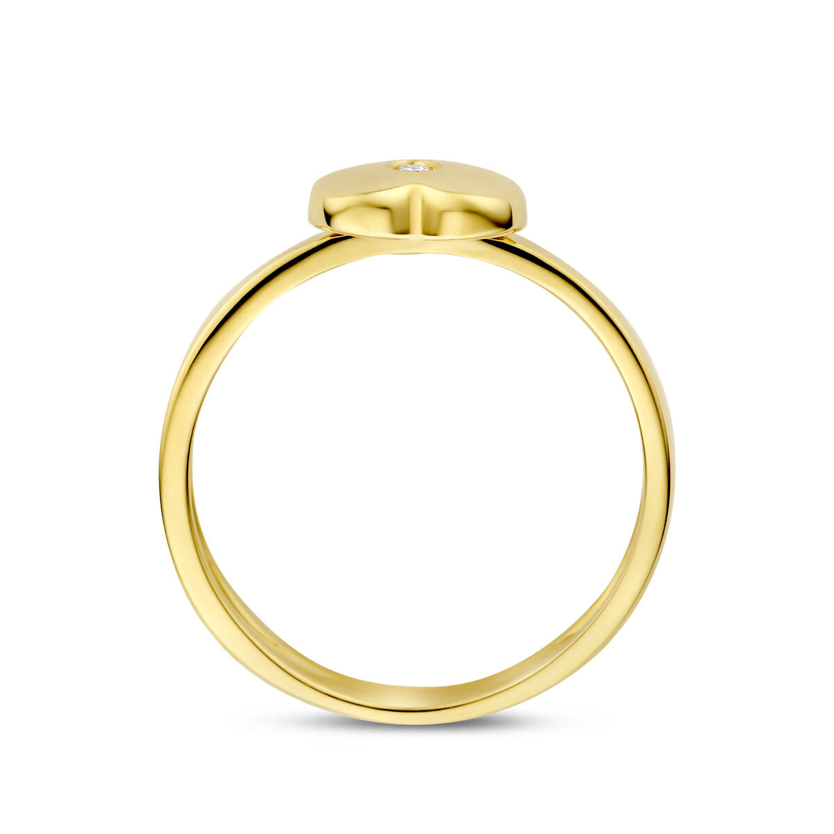 Fantasy Collection Ring hartje lab grown diamant 0.01ct g vs 14K geelgoud