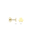 14K geelgouden oorknoppen klavertje 5 mm - 4034893