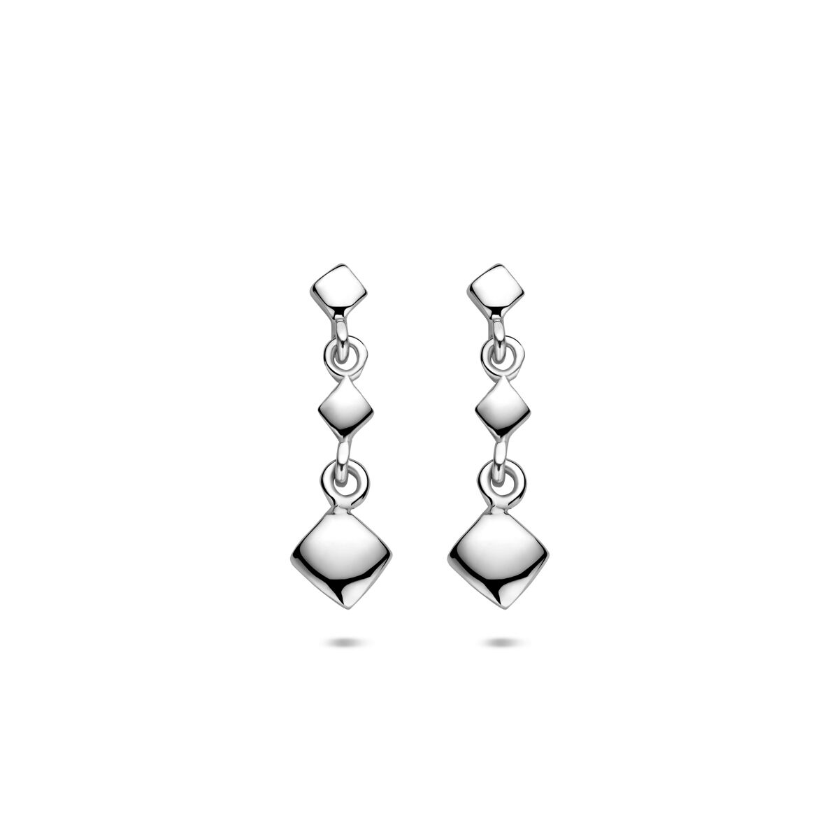 Zilveren gerhodineerde oorhangers 20 mm - 1341222
