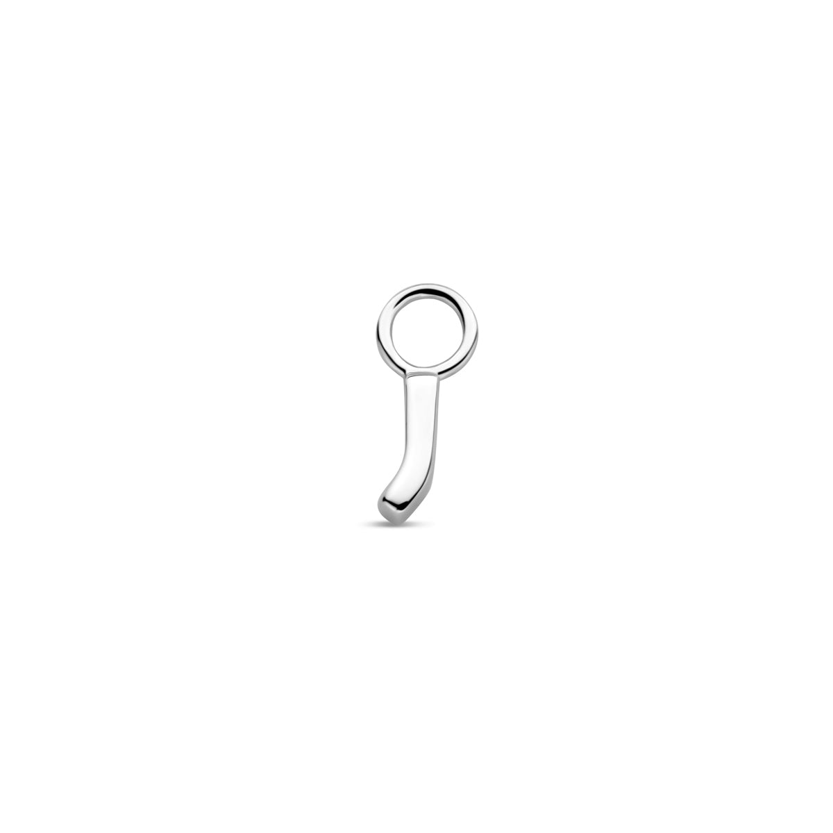 Oorringhanger letter J 6 mm zilver #Letter_J