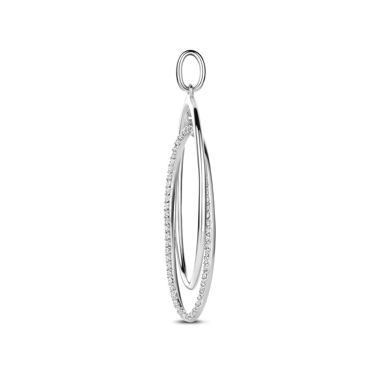 Zilveren gerhodineerde hanger zirkonia 50 mm - 1341671 - PansiteNederland.nl