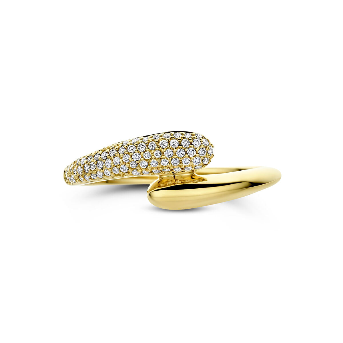 Ring diamant 0.15ct h si 14K geelgoud