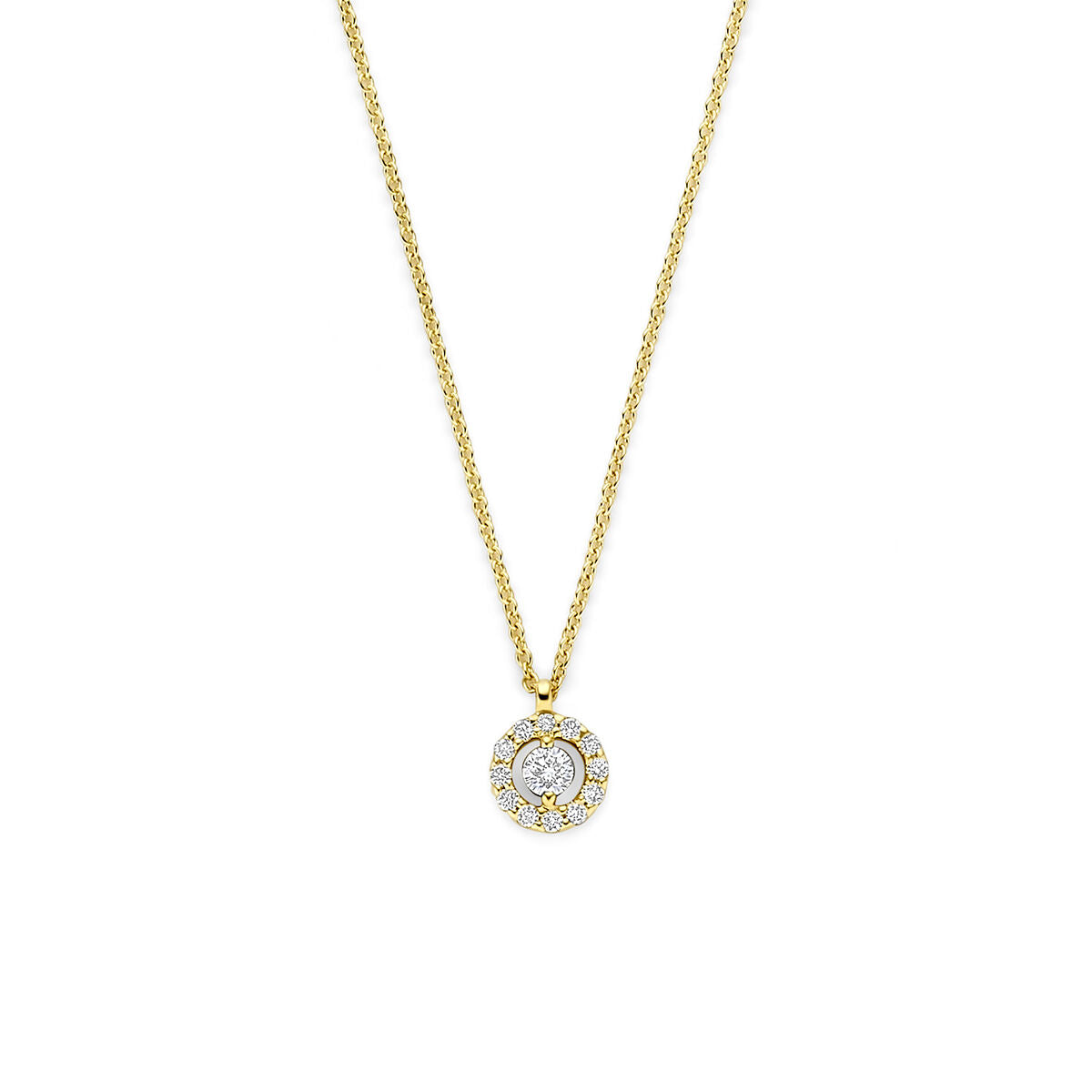 Fantasy Collection Collier diamant 0.14ct h si 43 - 44 - 45 cm 14K geelgoud