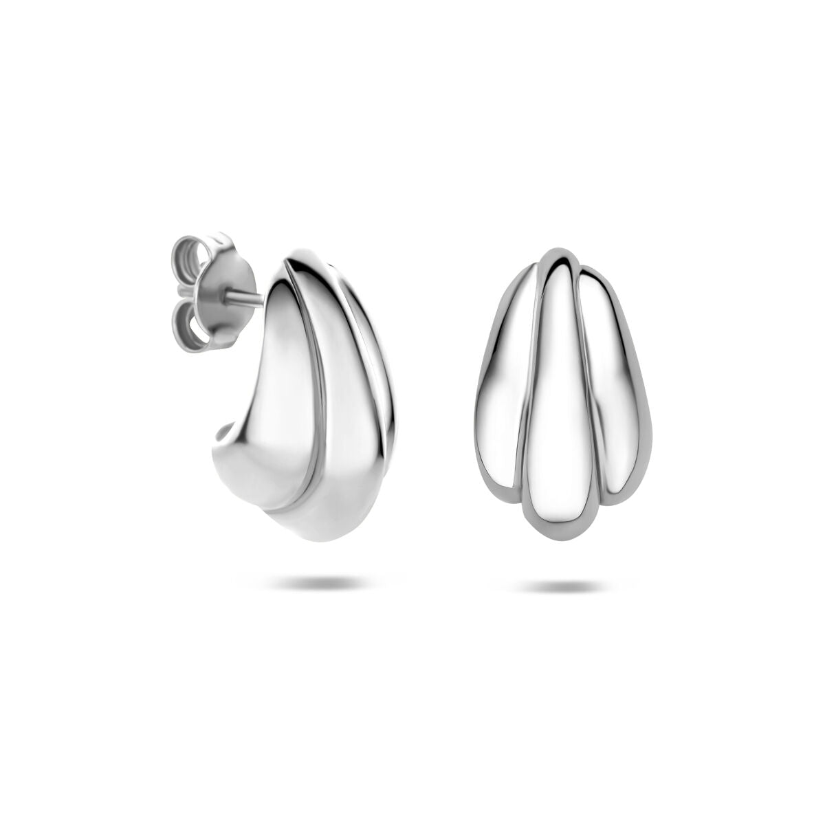 Stekeroorringen zilver gerhodineerd 16,5 mm