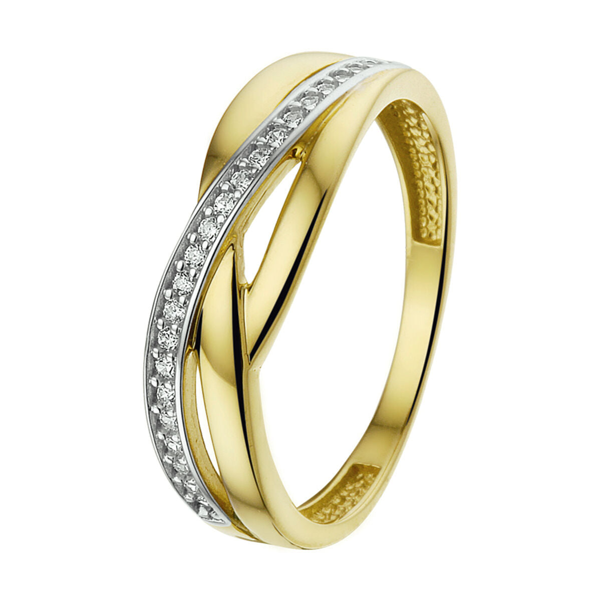14K Geelgouden ring zirkonia 4018162 - PansiteNederland.nl