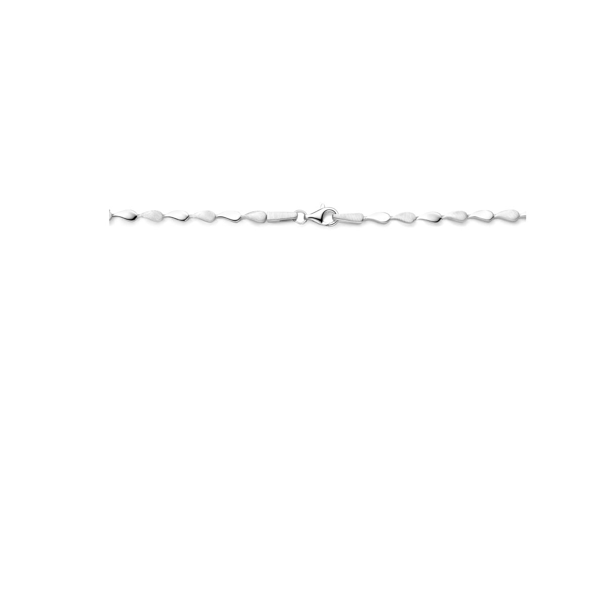 Fantasy Collection Collier poli/mat 3,7 mm 45 cm zilver gerhodineerd