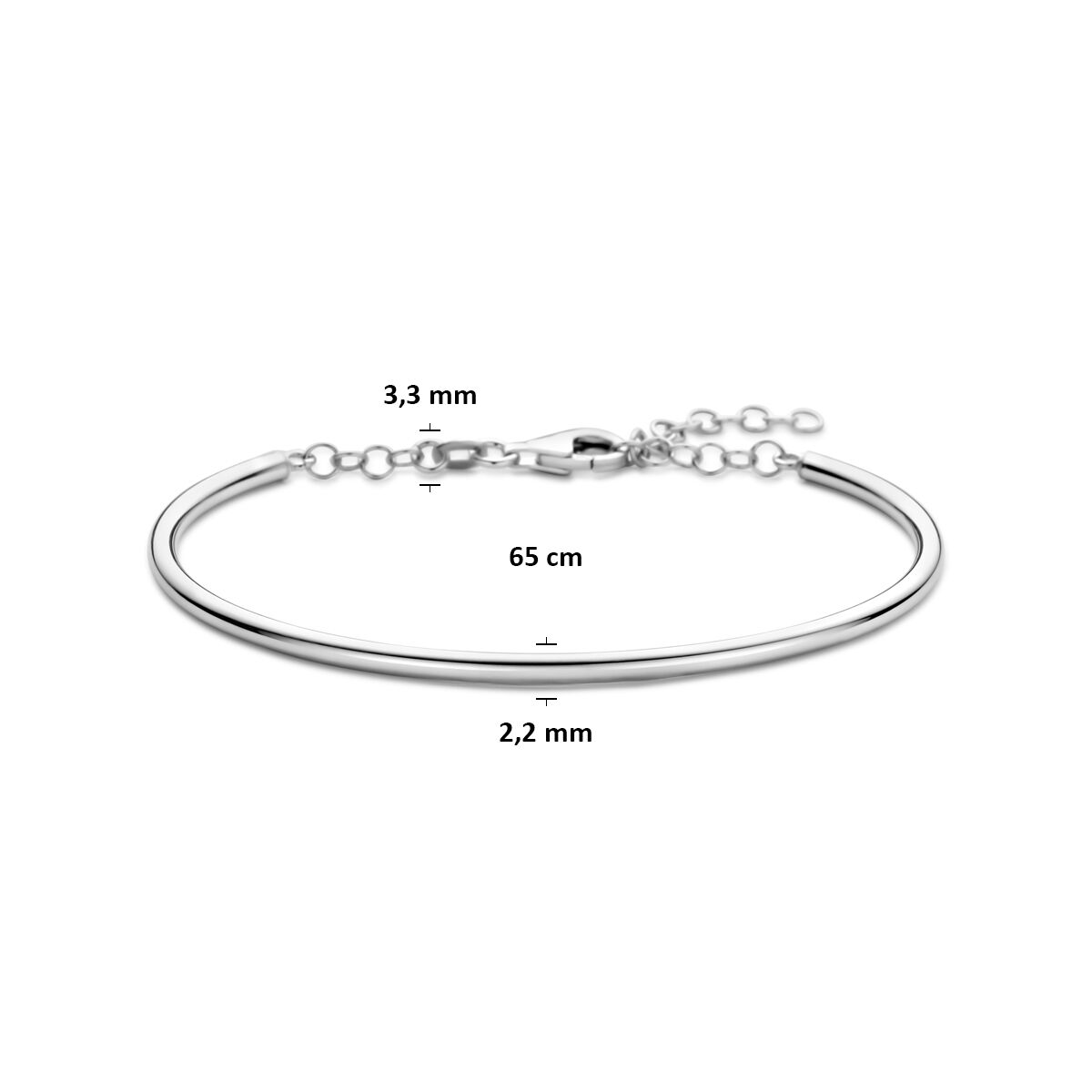 Fantasy Collection Armband 65 x 3,3 mm zilver