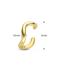 Zilveren vergulde ear cuff 12 mm 1 micron - 2104155