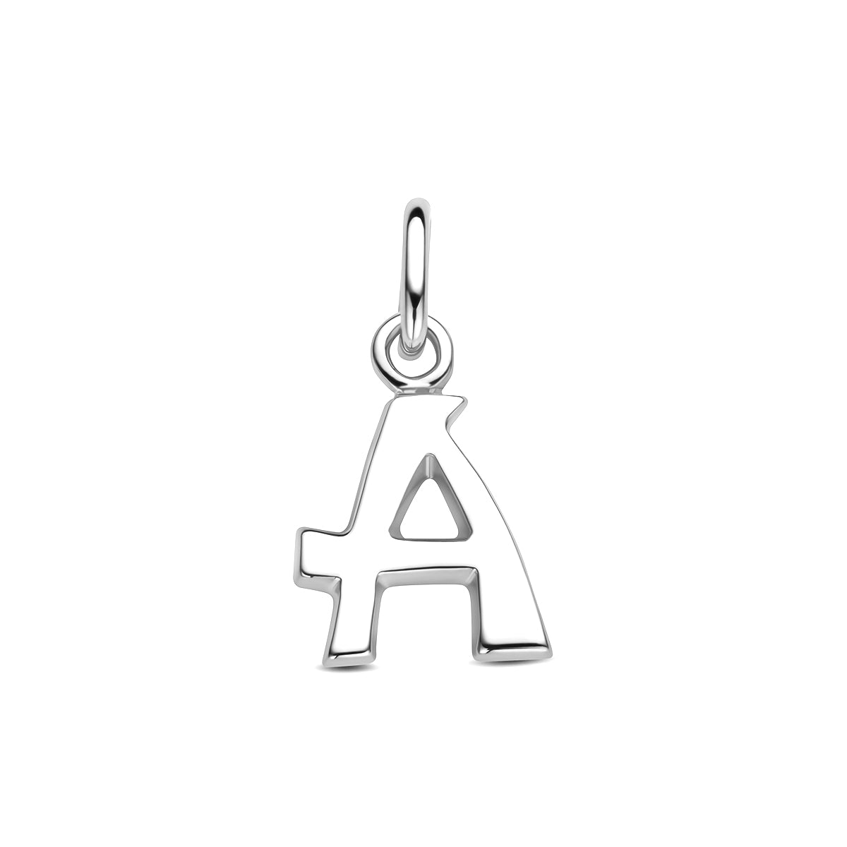Hanger letter A 13 mm zilver gerhodineerd #Letter_A