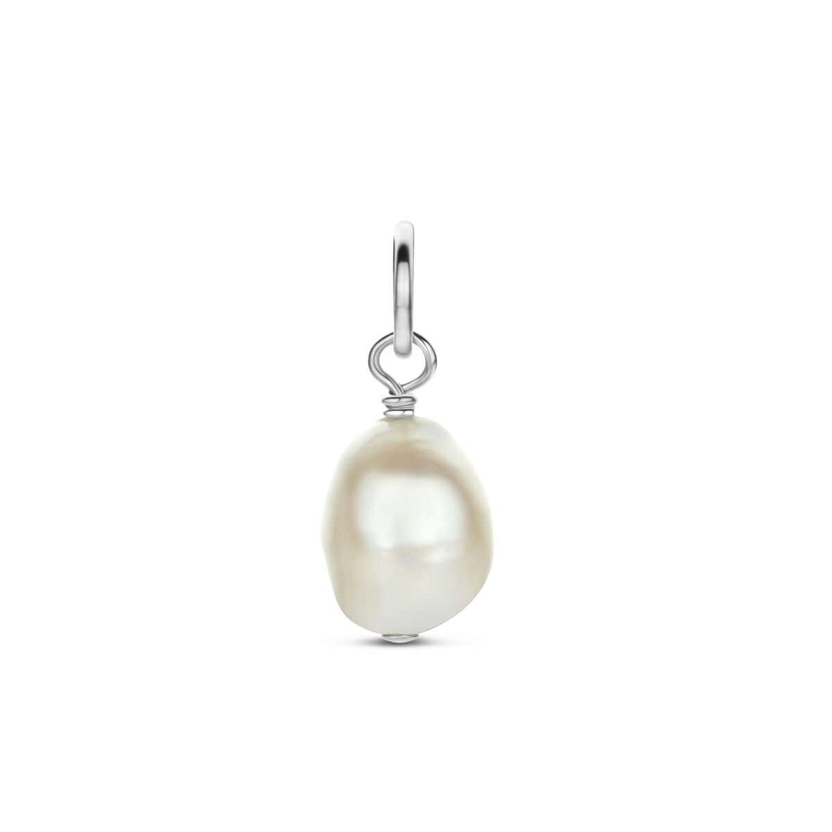 Oorringhanger parel 10 mm per stuk zilver gerhodineerd