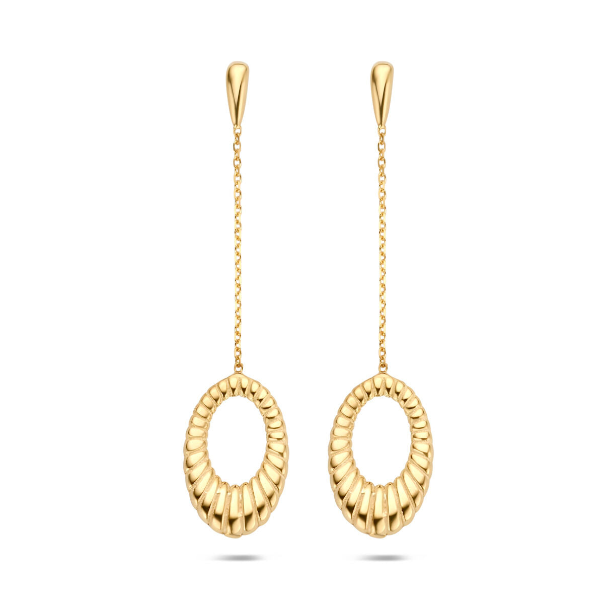 Oorhangers 14K geelgoud 37,5 mm