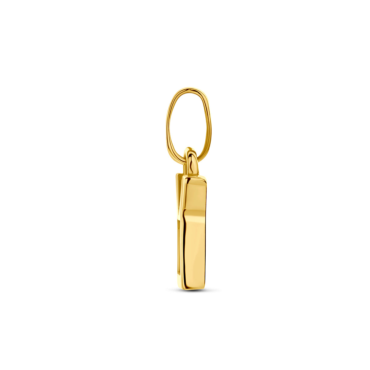 Hanger letter Y zirkonia 9 mm 14K geelgoud #Letter_Y