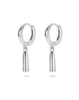 Zilveren gerhodineerde klapoorringen 22 mm - 1341548