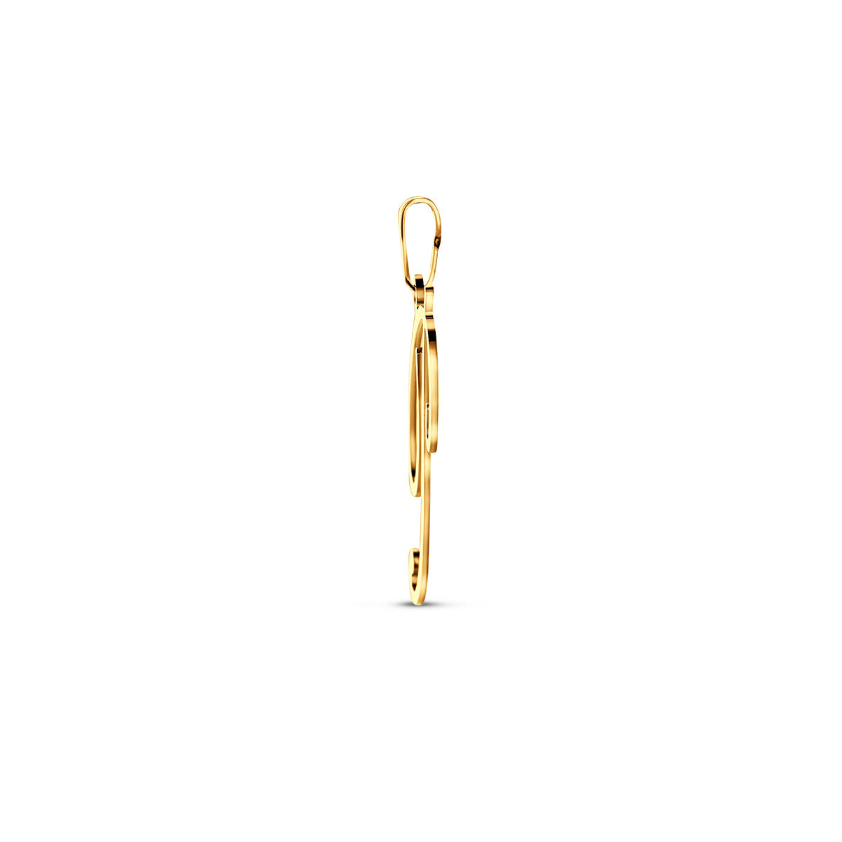 Hanger sierletter P 27,5 mm 14K geelgoud #Letter_P