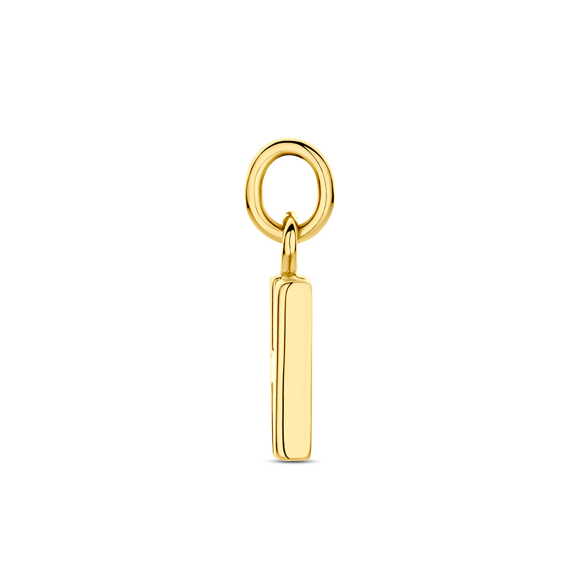 Hanger letter H zirkonia 10 mm 14K geelgoud #Letter_H