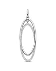 Zilveren gerhodineerde hanger zirkonia 50 mm - 1341671 - PansiteNederland.nl