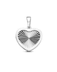 Zilveren gerhodineerde hanger hart gediamanteerd 18 mm - 1340772 - PansiteNederland.nl