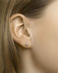 14K Geelgoud Oorknoppen Zirkonia