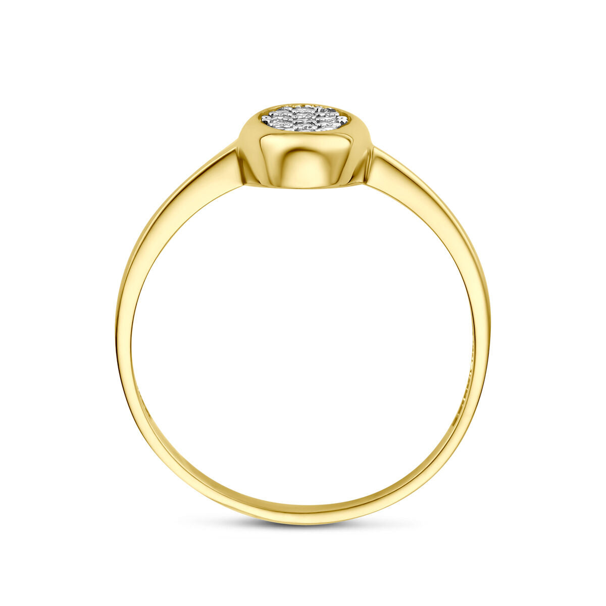 Ring zirkonia 14K geelgoud