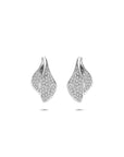 Zilveren gerhodineerde oorknoppen zirkonia 14 mm - 1341315